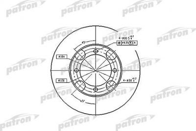 PATRON Диск тормозной передн HYUNDAI: LANTRA I 90-95, LANTRA II 96-00, LANTRA II Wagon 97- (PBD4157)