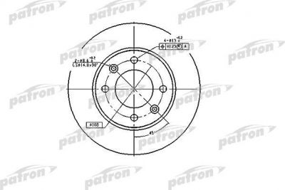 PATRON Диск тормозной задн CITROEN: BERLINGO 02-, BERLINGO фургон 00-, C2 03- (PBD4185)