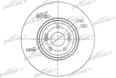 PATRON Диск тормозной передн RENAULT:VEL SATIS 06.02- (PBD4231)