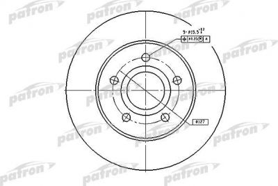 PATRON Диск тормозной передн JEEP: Grand Cherokee 99-04 (PBD5118)