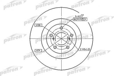 PATRON Диск тормозной передн SUBARU: FORESTER 01-02, FORESTER 02-, IMPREZA 98 (PBD7004)