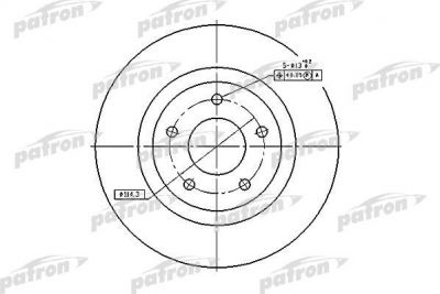 PATRON Диск тормозной передн CHRYSLER: Sebring 07-09 DODGE: Avenger 08-09, Caliber 07-09 JEEP: Compass 07-09, Patriot 07-09 MITSUBISHI: Lancer GTS 08-09, Outland (PBD7006)