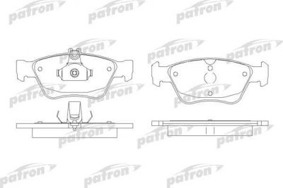 PATRON Колодки тормозные дисковые передн MERCEDES-BENZ: C-CLASS 93-00, C-CLASS универсал 96-01, CLK 97-02, CLK кабрио 98-02, E-CLASS 95-02, E-CLASS универсал 93-96, E-CLASS универ (PBP1049)