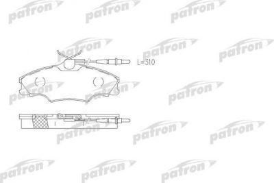 PATRON Колодки тормозные дисковые передн PEUGEOT: 406 95-04, 406 Break 96-04 (PBP1062)