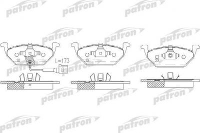 PATRON Колодки тормозные дисковые передн AUDI: A3 96-, SEAT: CORDOBA 02-, IBIZA IV 02-, LEON 99-, LEON 05-, TOLEDO II 99-06, SKODA: FABIA 99-, FABIA Combi 00-, FABIA Praktik 02-, (PBP1094)