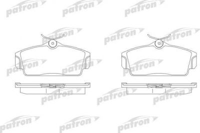 PATRON Колодки тормозные дисковые передн NISSAN: ALMERA II 00-, ALMERA II Hatchback 00-, PRIMERA 96-01, PRIMERA Hatchback 96-02, PRIMERA Traveller 94-98, PRIMERA Traveller 98-01 (PBP1096)