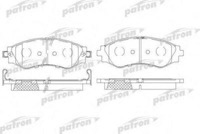PATRON Колодки тормозные дисковые передн CHEVROLET: REZZO 05-, DAEWOO: NUBIRA 97-, NUBIRA Wagon 97-, NUBIRA седан 97-, REZZO 00-, HYUNDAI: TRAJET 05- (PBP1116)