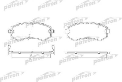 PATRON Колодки тормозные дисковые передн NISSAN: ALMERA I 95-00, ALMERA I Hatchback 95-00 (PBP1166)