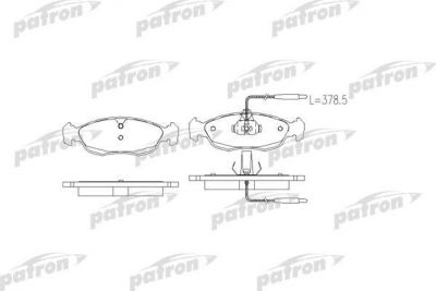 PATRON Колодки тормозные дисковые передн CITROEN: SAXO 96-03, XSARA 97-05, XSARA Break 97-05, XSARA купе 98-05, PEUGEOT: 106 I 92-96, 106 II 96-, 306 94-01, 306 Break 97-02, 306 х (PBP1168)