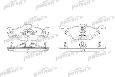 PATRON Колодки тормозные дисковые передн OPEL: ASTRA G хечбэк 98-05, ASTRA G кабрио 01-05, ASTRA G седан 98-05, ASTRA G универсал 98-04, ASTRA G фургон 99-05, ZAFIRA 99-05 (PBP1293)