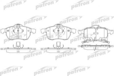 PATRON Колодки тормозные дисковые передн OPEL: ASTRA F CLASSIC универсал 03-05, ASTRA G хечбэк 98-05, ASTRA G кабрио 01-05, ASTRA G купе 00-05, ASTRA G седан 98-05, ASTRA G универ (PBP1295)