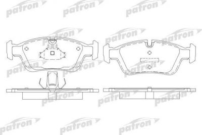 PATRON Колодки тормозные дисковые передн : 3 93-98, 3 98-05, 3 Compact 94-00, 3 Compact 01-05, 3 Touring 95-99, 3 Touring 99-05, 3 кабрио 00-, 3 купе 92-99, 3 купе 99-, Z3 95-0 (PBP1300)