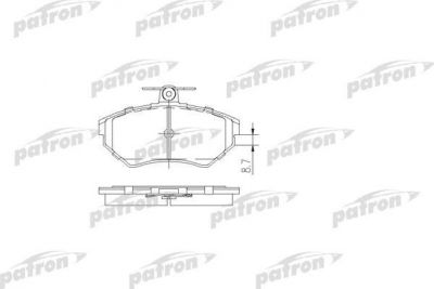 PATRON Колодки тормозные дисковые передн SEAT: AROSA 00-04, CORDOBA 93-99, CORDOBA Vario 97-, CORDOBA хечбэк 99-02, IBIZA II 93-99, IBIZA III 99-02, IBIZA IV 02-, INCA 95-, TOLEDO (PBP1312)