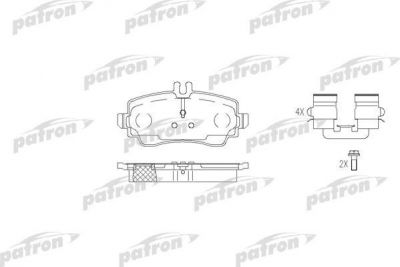 PATRON Колодки тормозные дисковые передн MERCEDES-BENZ: A-CLASS 97-04 (PBP1357)