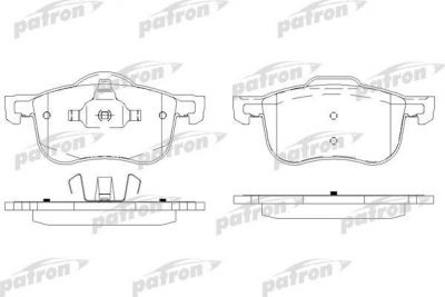 PATRON Колодки тормозные дисковые передн VOLVO: S60 00-, S80 98-06, V70 I универсал 97-00, V70 II универсал 00-, XC70 CROSS COUNTRY 00- (PBP1382)