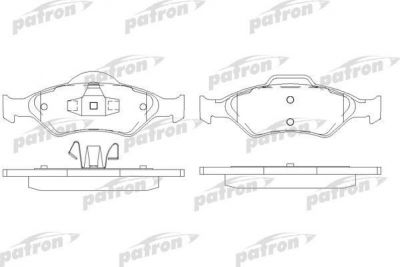 PATRON Колодки тормозные дисковые передн FORD: FIESTA IV 95-02, FIESTA фургон 96-, FIESTA фургон 98-, KA 96- (PBP1393)