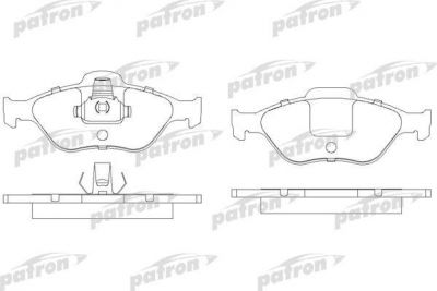 PATRON Колодки тормозные дисковые передн FORD: FIESTA IV 95-02, FIESTA V 01-, FIESTA фургон 96-, FIESTA фургон 98-, FUSION 02-, KA 03-, PUMA 97-, STREET KA 03-05, MAZDA: 2 03- (PBP1394)