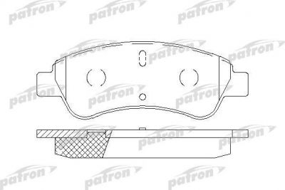 PATRON Колодки тормозные дисковые передн CITROEN: BERLINGO 05-, BERLINGO фургон 05-, XSARA 97-05, XSARA Break 97-05, XSARA PICASSO 05-, XSARA купе 98-05, PEUGEOT: 1007 05-, 206 CC (PBP1399)