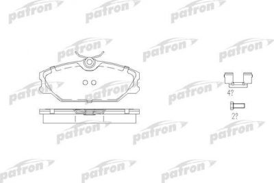 PATRON Колодки тормозные дисковые передн RENAULT: CLIO II 00-, LAGUNA 99-01, LAGUNA Grandtour 99-01, MEGANE Cabriolet 99-, MEGANE Classic 97-, MEGANE Coach 97-, MEGANE Grandtour 9 (PBP1420)