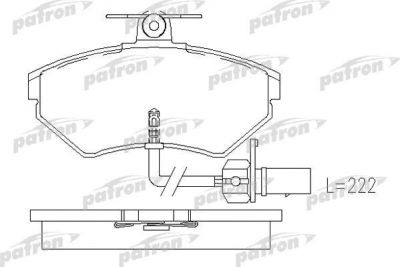 PATRON Колодки тормозные дисковые передн AUDI: A4 95-00, A4 00-04, A4 04-, A4 Avant 95-01, A4 Avant 01-04, A4 Avant 04-, VW: PASSAT 96-00, PASSAT 03-05, PASSAT Variant 97-00 (PBP1451)