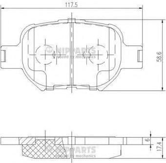 PATRON Колодки тормозные дисковые задн AUDI: A2 03-05, CITROEN: JUMPER c борт (PBP1480)