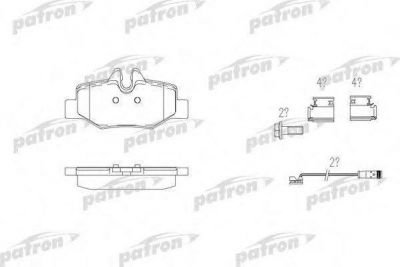 PATRON Колодки тормозные дисковые задн MERCEDES-BENZ: VIANO 03-, VITO автобус 03-, VITO фургон 03- (PBP1494)