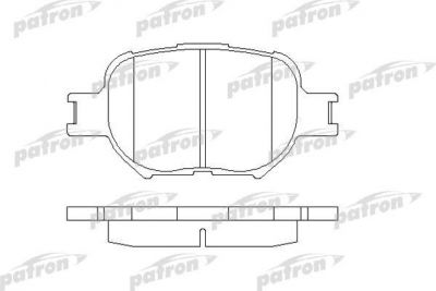 PATRON Колодки тормозные дисковые передн TOYOTA: CELICA 99-, COROLLA Verso 02-04, COROLLA Wagon 00-02, COROLLA универсал 02- (PBP1528)