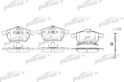 PATRON Колодки тормозные дисковые передн OPEL: ASTRA G хечбэк 99-05, ASTRA G кабрио 02-05, ASTRA G купе 01-05, ASTRA G универсал 02-04, ZAFIRA 05-, ZAFIRA 01-05, SAAB: 9-3 98-02, (PBP1535)