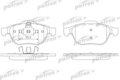 PATRON Колодки тормозные дисковые передн RENAULT: ESPACE IV 02-, LAGUNA II 01-, LAGUNA II Grandtour 01-, SC?NIC 00-03, VEL SATIS 02- (PBP1541)