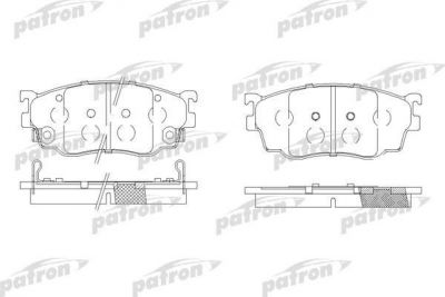 PATRON Колодки тормозные дисковые передн MAZDA: 323 F VI 01-04, 626 V 97-02, 626 V Hatchback 97-02, 626 V Station Wagon 98-02, PREMACY 99- (PBP1557)