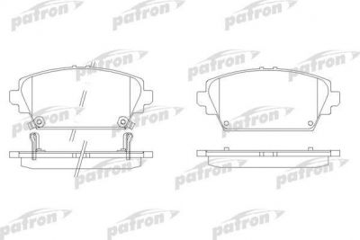 PATRON Колодки тормозные дисковые передн NISSAN: ALMERA TINO 00-, PRIMERA 96- (PBP1580)