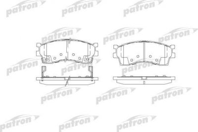 Patron PBP1602 комплект тормозных колодок, дисковый тормоз на KIA SHUMA II (FB)