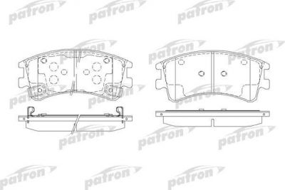 PATRON Колодки тормозные дисковые передн MAZDA: 6 02-, 6 Hatchback 02-, 6 Station Wagon 02- (PBP1619)