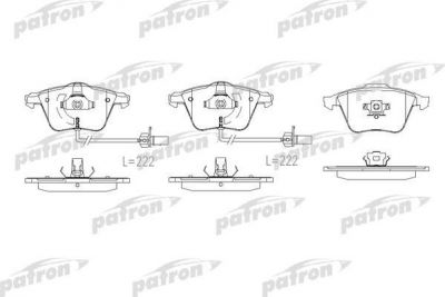 Patron PBP1629 комплект тормозных колодок, дисковый тормоз на AUDI A6 Allroad (4FH, C6)