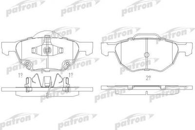 PATRON Колодки тормозные дисковые передн HONDA: ACCORD VIII 03-, ACCORD VIII Tourer 03- (PBP1704)