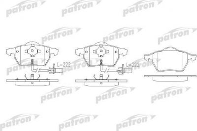 PATRON Колодки тормозные дисковые передн AUDI: A4 00-04, A4 04-, A4 Avant 01-04, A4 Avant 04-, A4 кабрио 02-, A6 97-05, A6 04-, A6 Avant 97-05, A6 Avant 05-, SKODA: SUPERB 02-, VW (PBP1717)