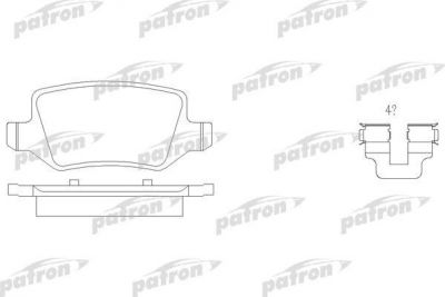 Patron PBP1782 комплект тормозных колодок, дисковый тормоз на MERCEDES-BENZ A-CLASS (W168)