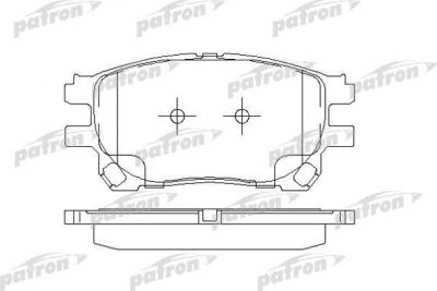 PATRON Колодки тормозные дисковые передн TOYOTA: PREVIA 00- (PBP1868)