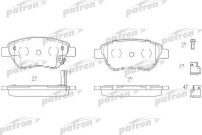 Patron PBP1920 комплект тормозных колодок, дисковый тормоз на FIAT DOBLO вэн (223, 119)