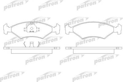 PATRON Колодки тормозные дисковые передн FORD: ESCORT 81 Express 81-86, ESCORT 86 Express 86-90, ESCORT III 80-85, ESCORT III кабрио 83-85, ESCORT III универсал 80-85, ESCORT IV 8 (PBP206)