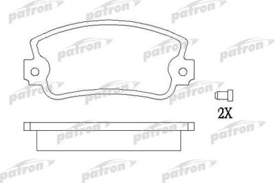 PATRON Колодки тормозные дисковые передн FIAT: 131 76-84, 131 Familiare/Panorama 78-85, 147 76-95, 147 Panorama 80-95, PANDA 80-04, PANDA 03-, PANDA Van 86-04, REGATA 83-90, REGAT (PBP346)