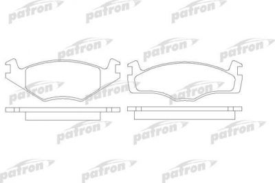 PATRON Колодки тормозные дисковые передн SEAT: CORDOBA 93-99, IBIZA II 93-99, INCA 95-, TOLEDO I 91-99, VW: CADDY I 82-92, GOLF I 76-83, GOLF I Cabriolet 82-93, GOLF II 83-92, GOL (PBP419)