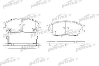 PATRON Колодки тормозные дисковые передн HYUNDAI: PONY 89-95, PONY/EXCEL седан 90-95, S COUPE 90-96, STELLAR 83-91 (PBP435)