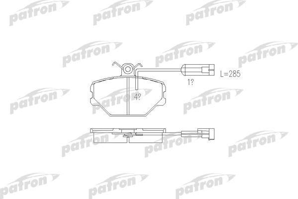 PATRON Колодки тормозные дисковые передн FIAT: PANDA 85-04, PANDA 03-, PANDA Van 92-04, TEMPRA 90-96, TIPO 87-95, UNO 85-93, LANCIA: DEDRA 89-94 (PBP524)