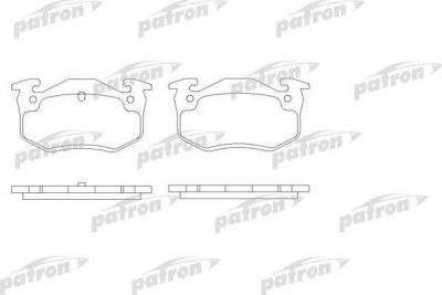 PATRON Колодки тормозные дисковые задн CITROEN: SAXO 96-03, XSARA 97-05, XSARA Break 97-05, XSARA купе 98-05, ZX 91-97, ZX Break 93-97, PEUGEOT: 106 II 96-, 205 I 86-87, 205 I каб (PBP558)