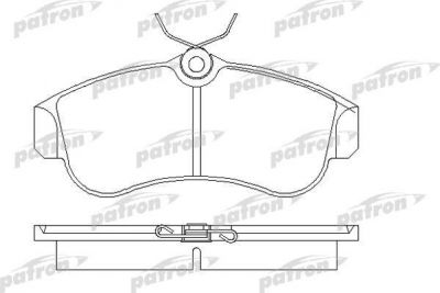 PATRON Колодки тормозные дисковые передн NISSAN: ALMERA II 00-, PRIMERA 90-96, PRIMERA 96-01, PRIMERA Hatchback 90-96, PRIMERA Hatchback 96-02 (PBP604)