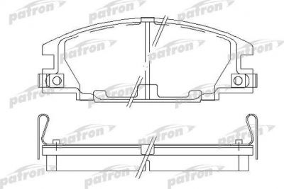 PATRON Колодки тормозные дисковые передн ISUZU: CAMPO 83-90, TROOPER 84-91, TROOPER Вездеход открытый 84-91, OPEL: CAMPO 91-, FRONTERA A 92-98, FRONTERA A Sport 92-98 (PBP678)