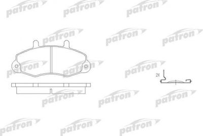 PATRON Колодки тормозные дисковые передн FORD: TRANSIT c бортовой платформой 91-00, TRANSIT c бортовой платформой 88-92, TRANSIT автобус 91-, TRANSIT фургон 91-00 (PBP700)