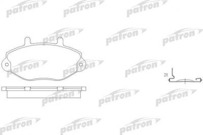 PATRON Колодки тормозные дисковые передн FORD: TRANSIT c бортовой платформой 91-00, TRANSIT c бортовой платформой 88-92, TRANSIT автобус 91-00, TRANSIT автобус 88-92, TRANSIT фург (PBP701)