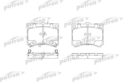 PATRON Колодки тормозные дисковые передн MAZDA: 323 C IV 89-93, 323 C V 94-98, 323 F IV 89-94, 323 F V 94-98, 323 F VI 98-04, 323 P V 96-, 323 S IV 89-94, 323 S V 94-98, 323 S VI (PBP714)